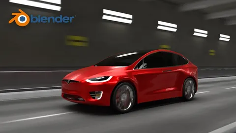 Tesla Model X - Blender 3d models