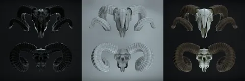 Ram Skull - Blender 3d models