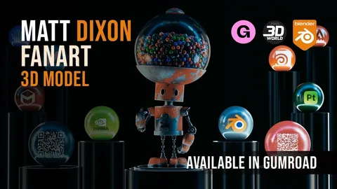 Rigged Robot - Blender 3d models