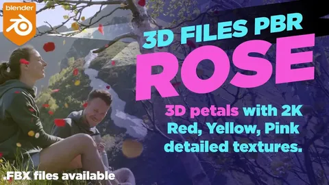 3D Rose Petals - Blender 3d models