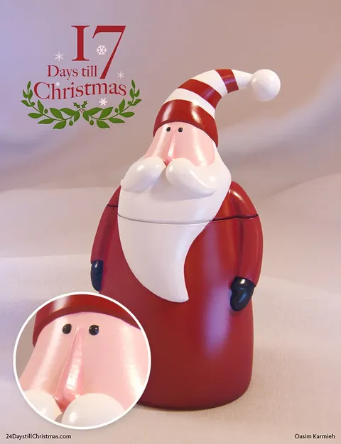Santa Clause Cookie Jar - Blender 3d models