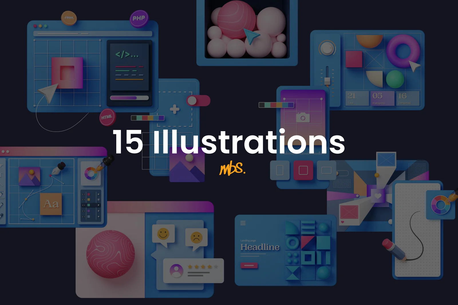 3D Screen Illustration Pack screenshot 2