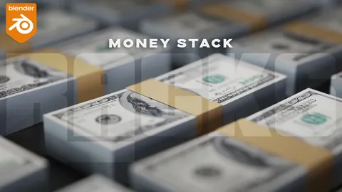 3D Stacks of Money - Blender 3d models