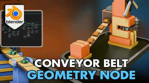 Conveyor Belt Geometry Node - Blender geometry nodes
