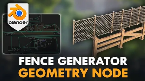 Fence Geometry Node - Blender geometry nodes