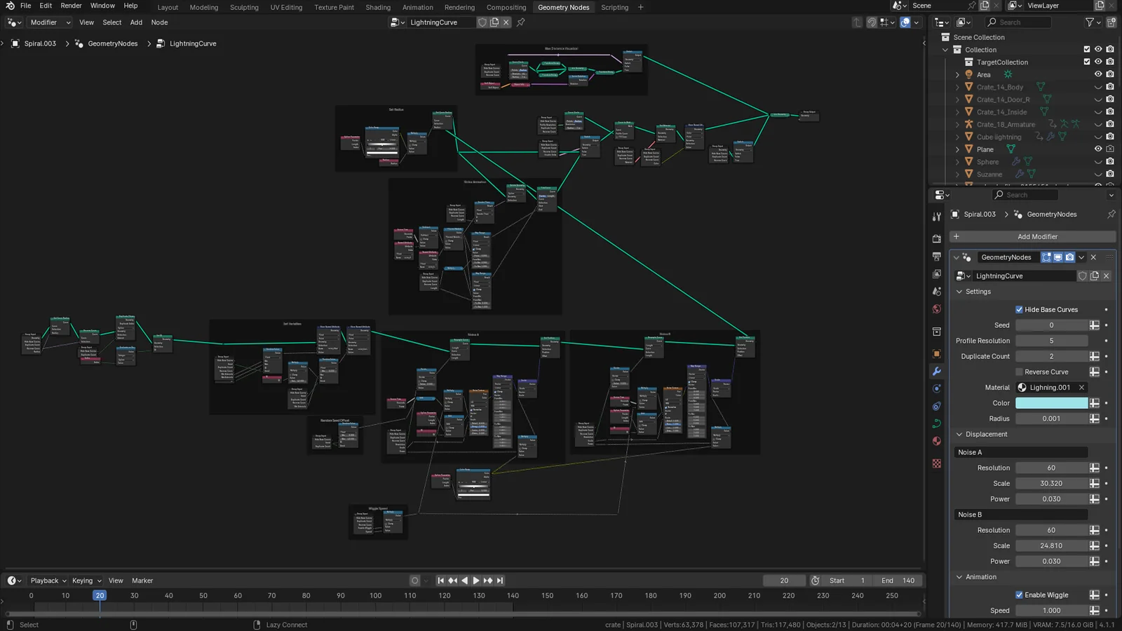 Lightning Geometry Node screenshot 4