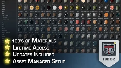 3D Tudor Massive Material Pack - Blender shaders
