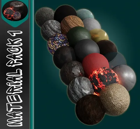 3D Tudor Material Pack 1 - Blender textures & materials