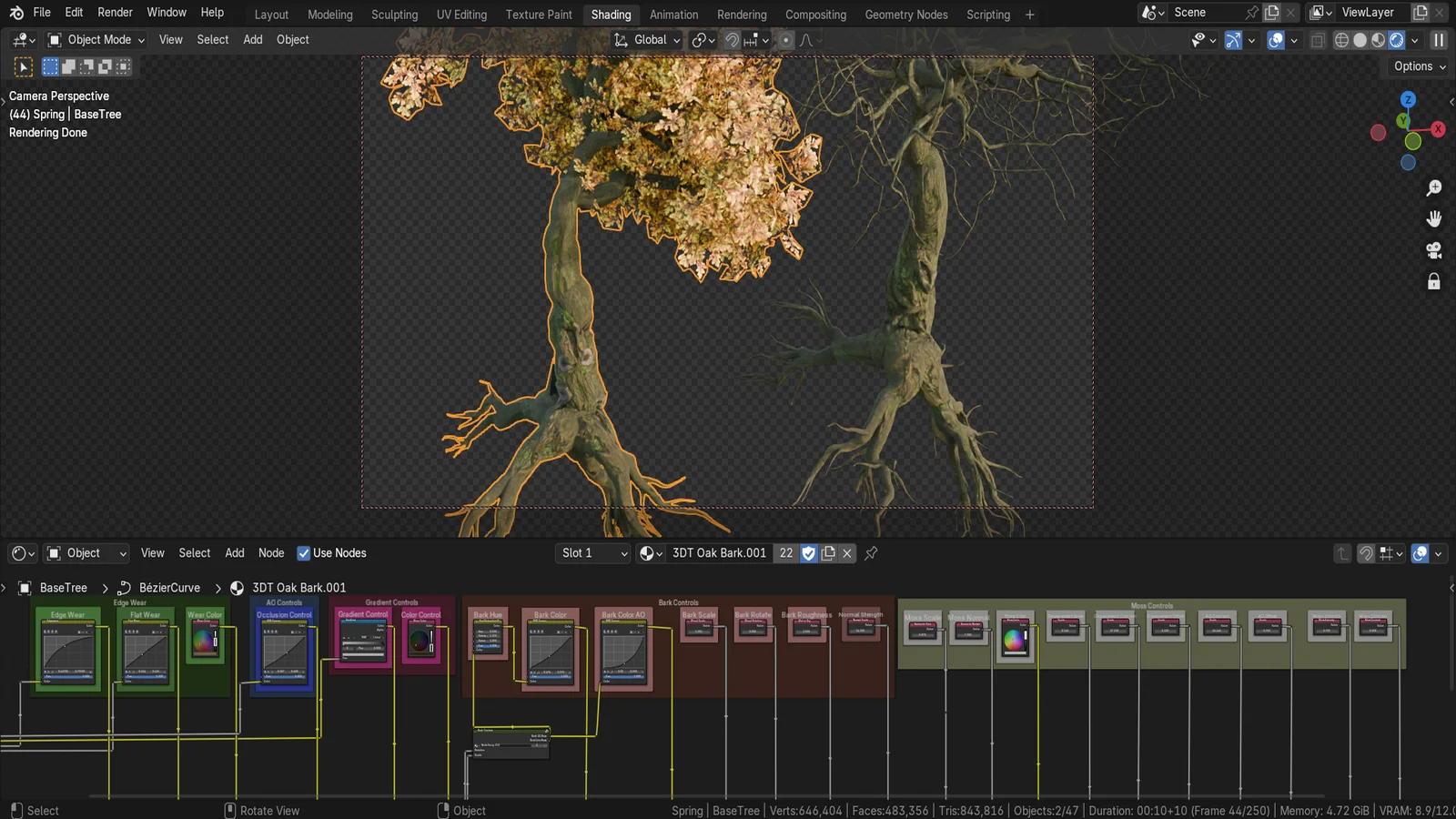 Stylized Oak Geometry Node screenshot 8