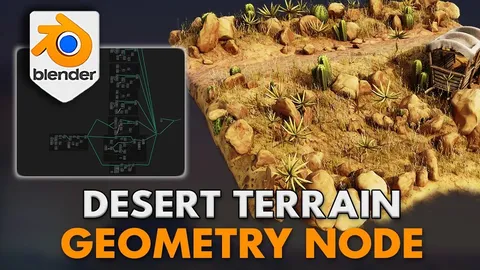Wild West Desert Terrain - Blender geometry nodes