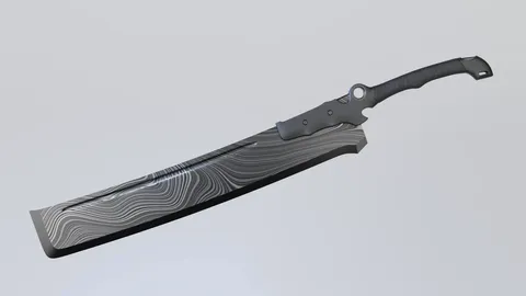 Damascus Zombie Cleaver - Blender 3d models