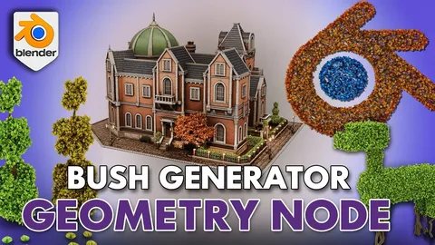3DT Bush Generator - Blender geometry nodes