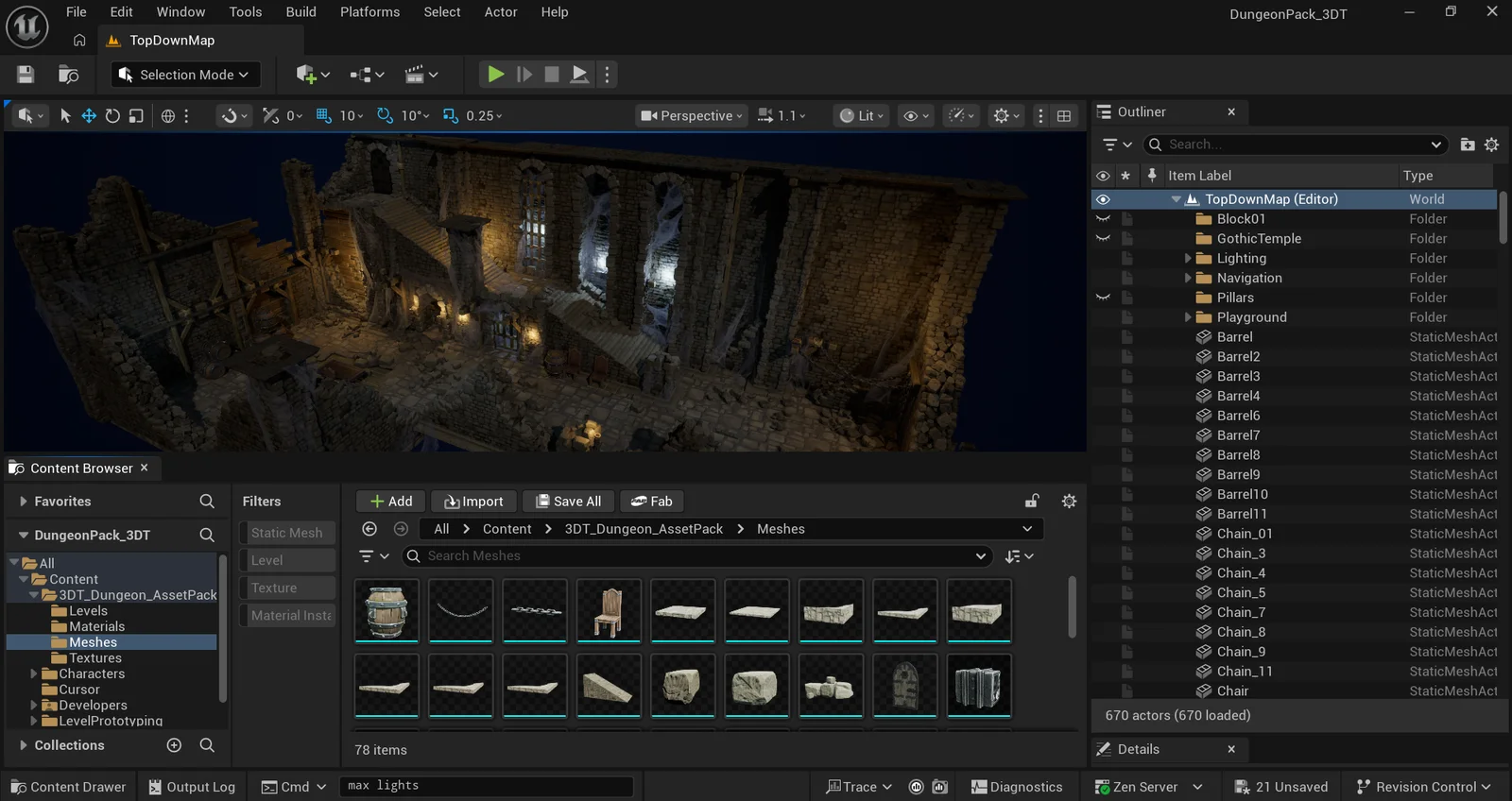 Stylized Dungeon Kitbash Pack screenshot 8
