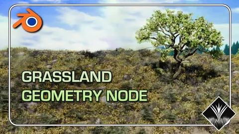 3DT Grasslands Terrain Generator - Blender geometry nodes
