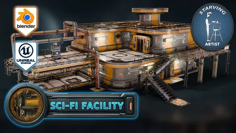 Sci-Fi Research Facility Pack - Blender 3d models