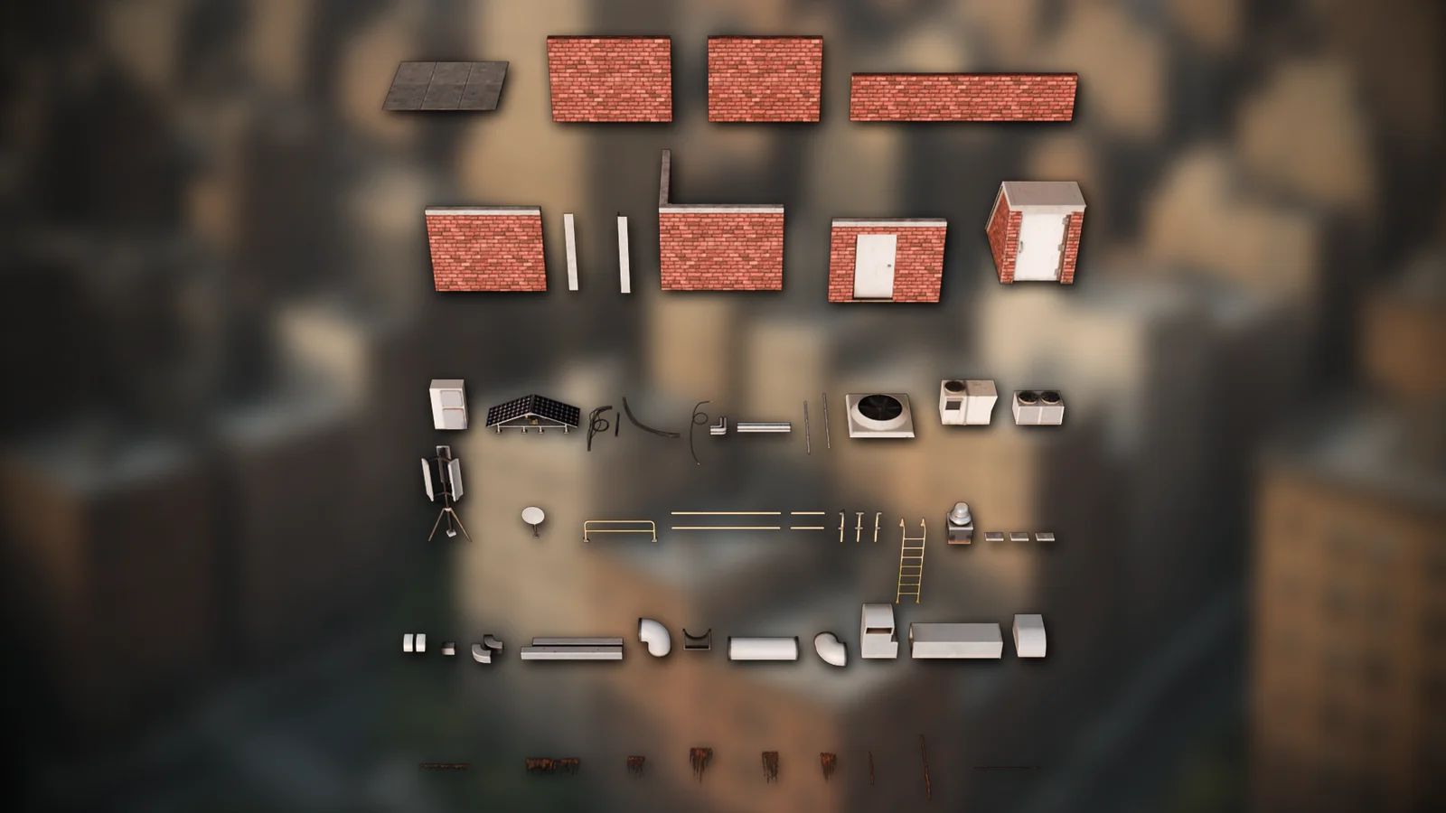 Modular Urban Rooftop Asset Pack screenshot 4