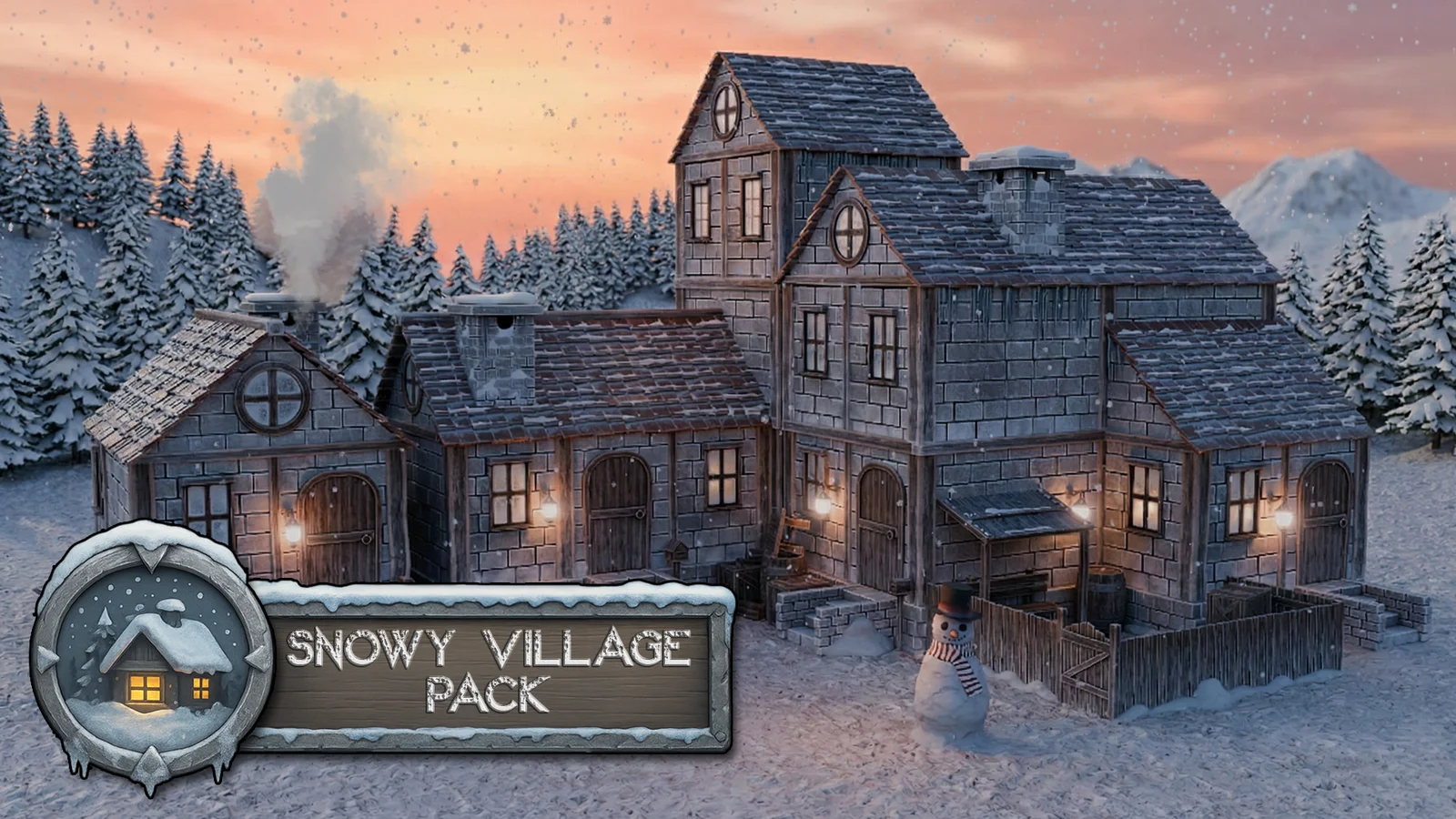 Snowy Village Modular Pack screenshot 2