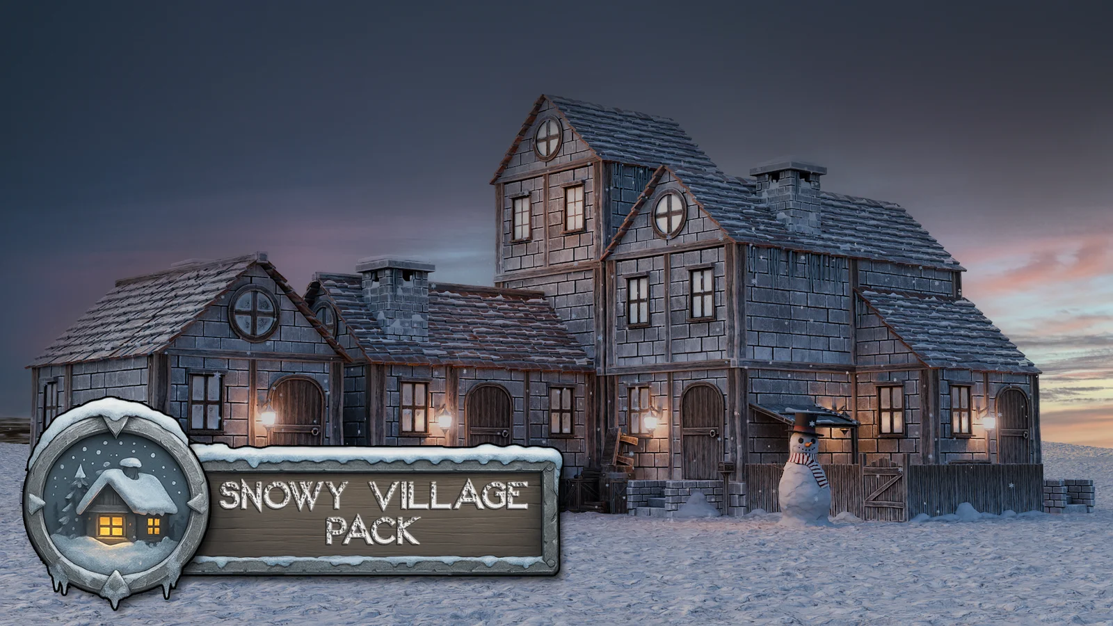 Snowy Village Modular Pack screenshot 4