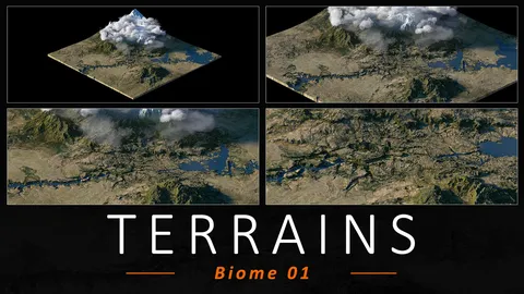 3DTerrain Biome 01 - Blender 3d models