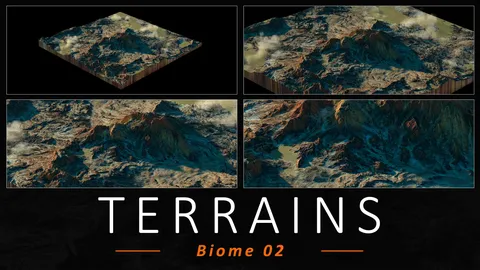 3D Terrain Biome 02 - Blender 3d models