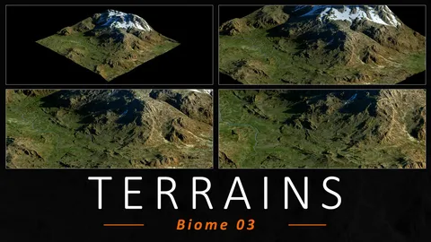3D Terrain Biome 03 - Blender 3d models