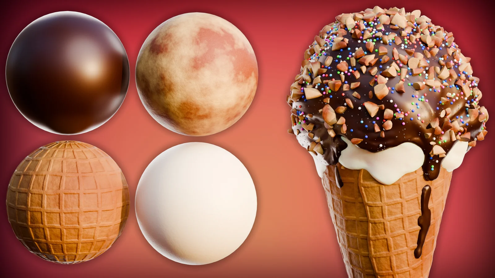 Procedural Ice Cream Materials screenshot 2