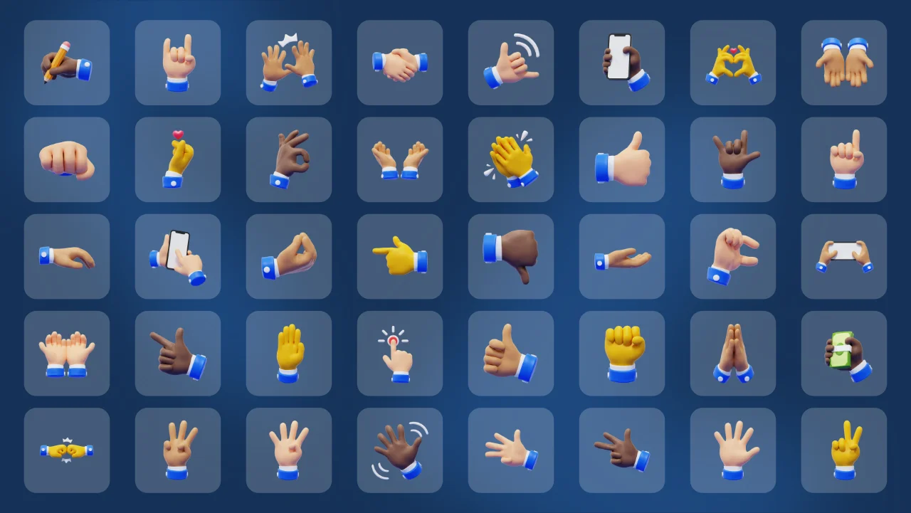40 Hand Gesture Icons screenshot 7