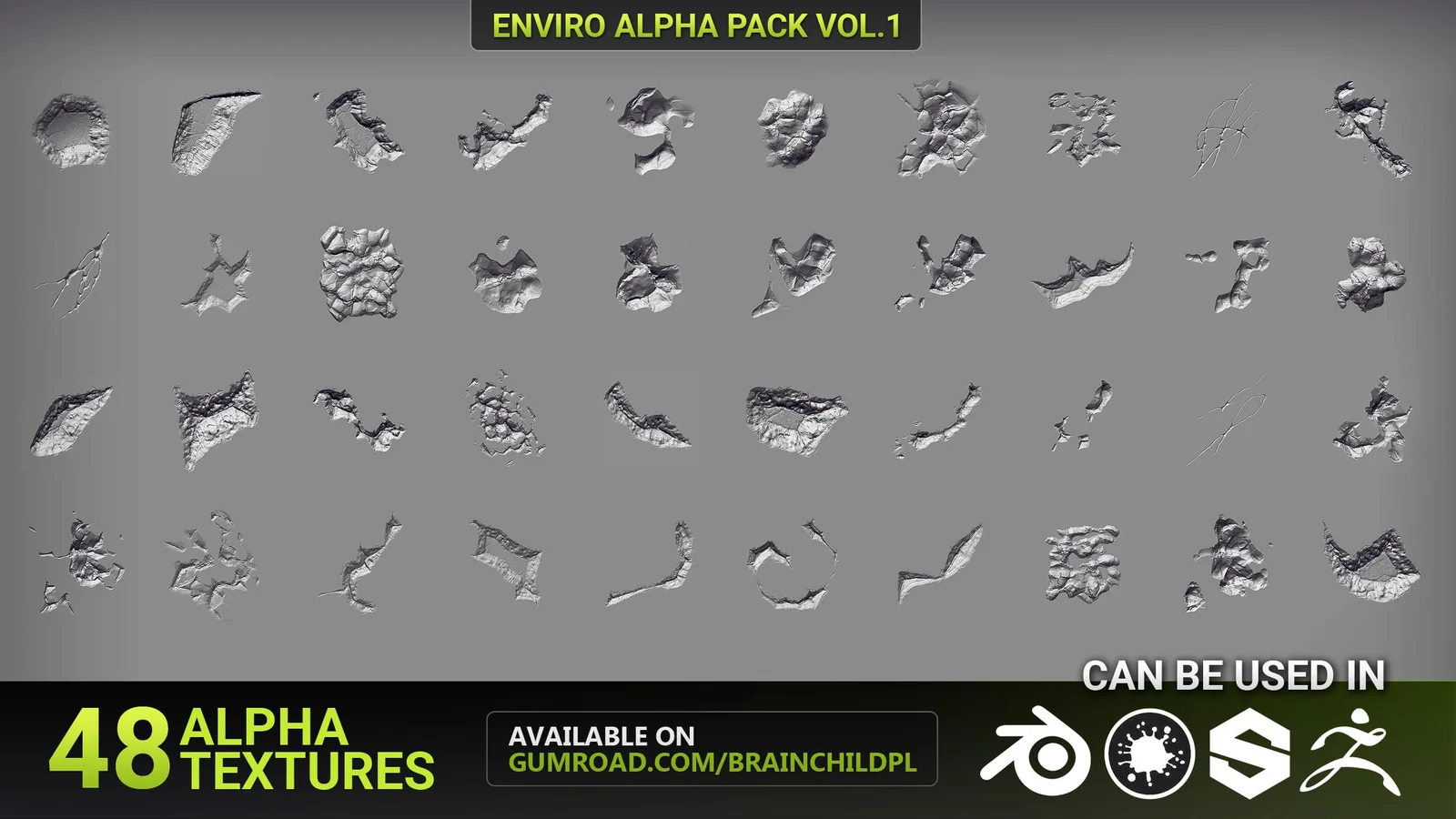 50 Cracks & Damage Alpha Textures screenshot 3