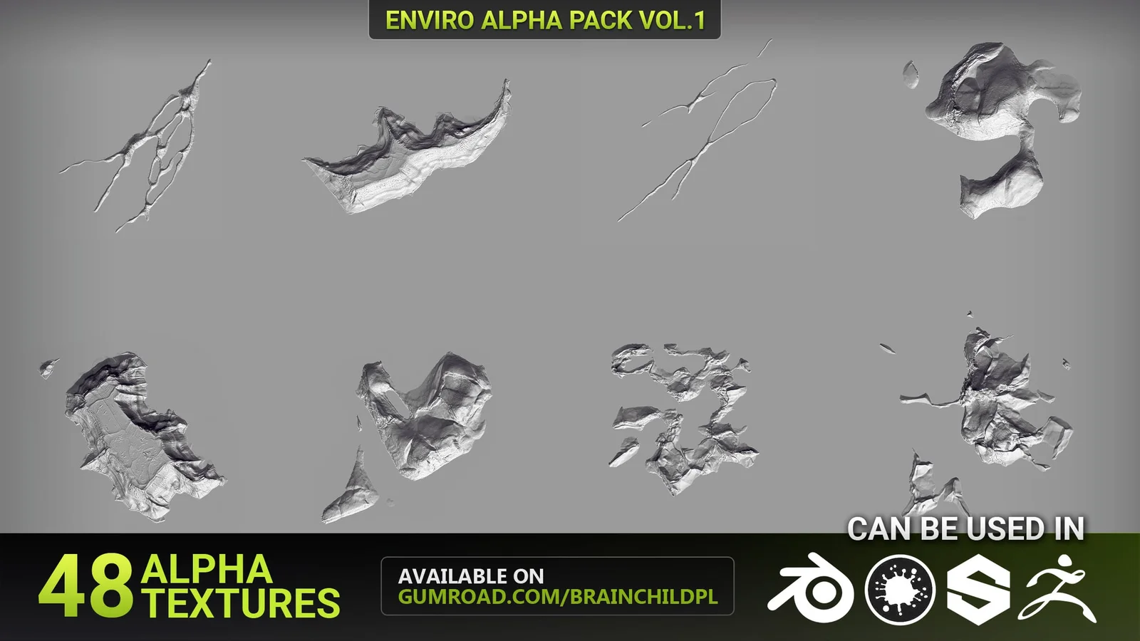 50 Cracks & Damage Alpha Textures screenshot 6