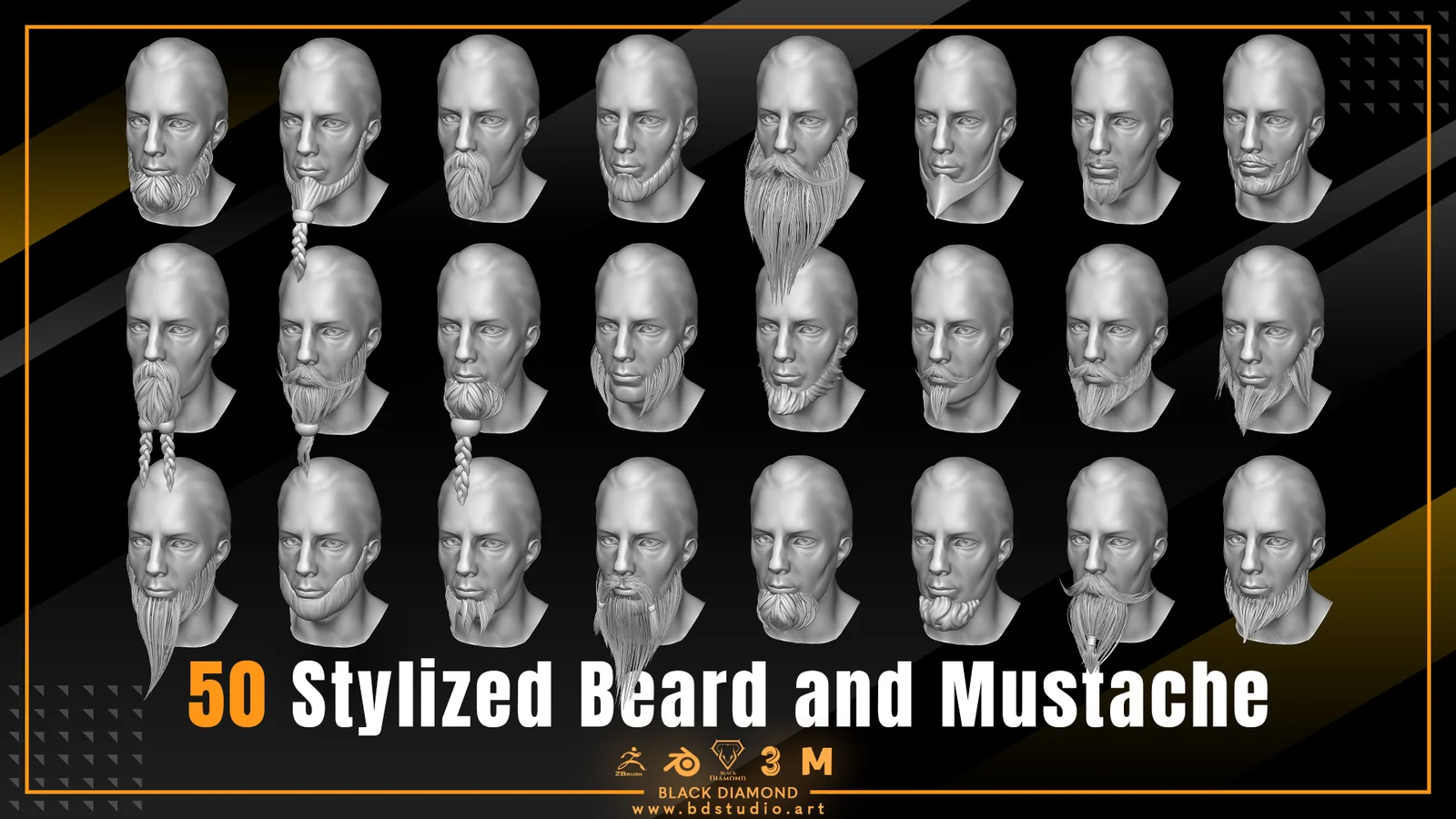 50 Stylized Beard And Mustache screenshot 2