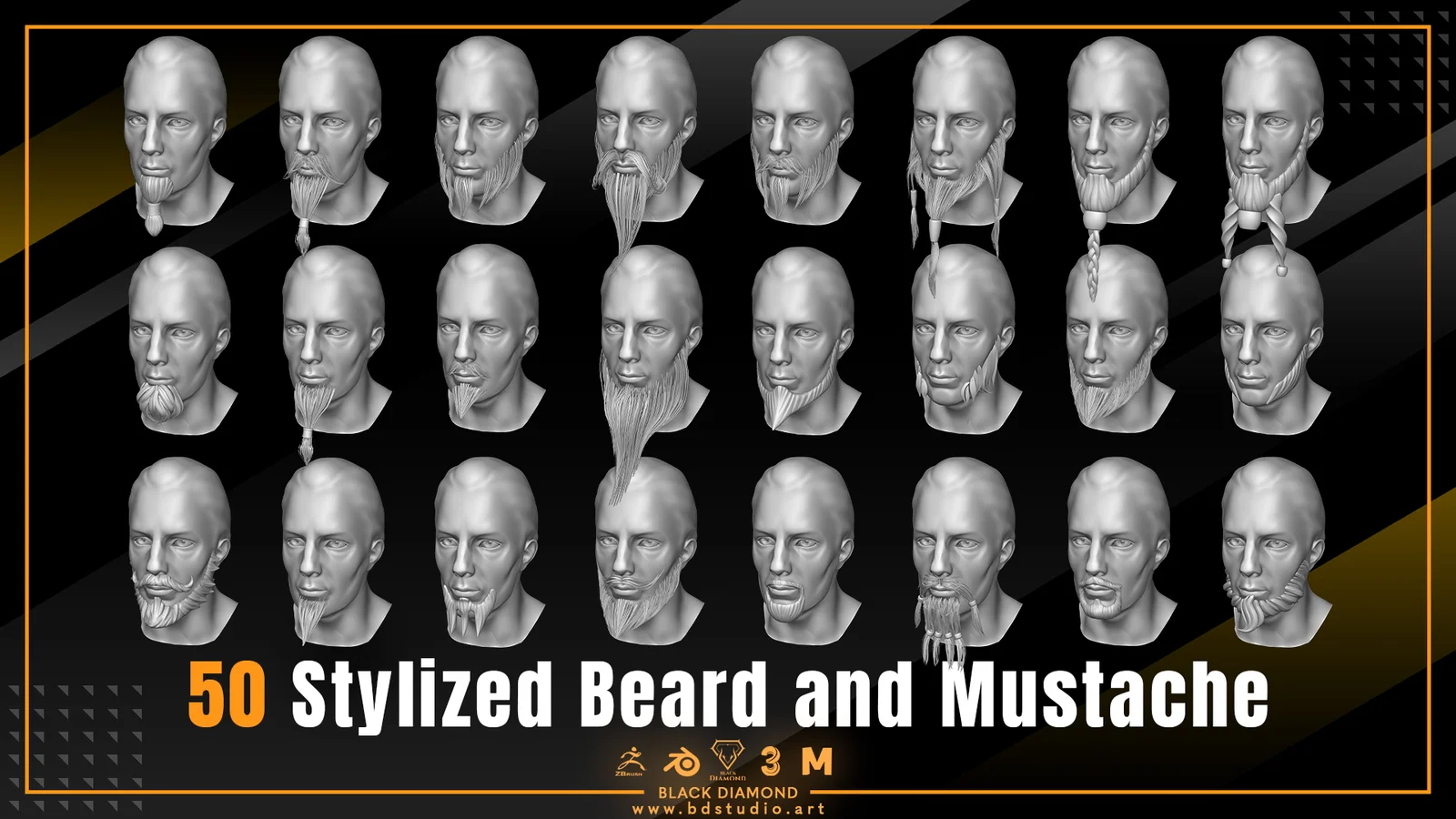 50 Stylized Beard And Mustache screenshot 3