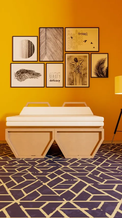 Octagonal Sofa-Bed - Blender 3d models