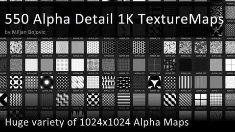 550 Alpha Detail Texture Maps - Blender textures & materials