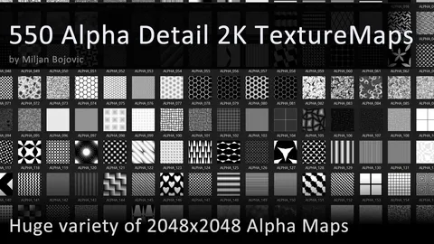 550 Alpha Detail Maps - Blender textures & materials