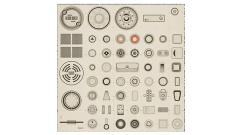 Hard-Surface Decals Pack - Blender textures & materials