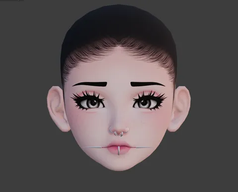 Scratch Facial Piercings - Blender 3d models