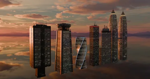 Sci-Fi Buildings Pack - Blender 3d models