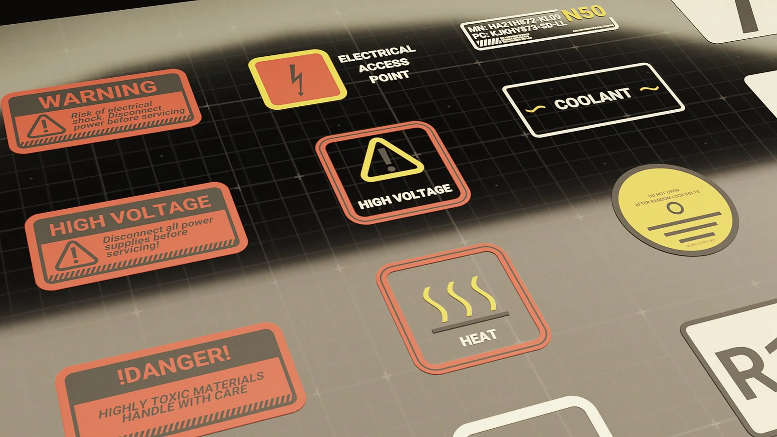 Sci-Fi Lab Info Decals screenshot 3