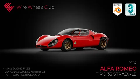 '67 Alfa Romeo 33 Stradale - Blender 3d models