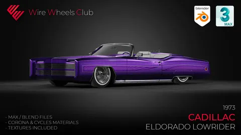 73 Cadillac Eldorado Custom Lowrider - Blender 3d models