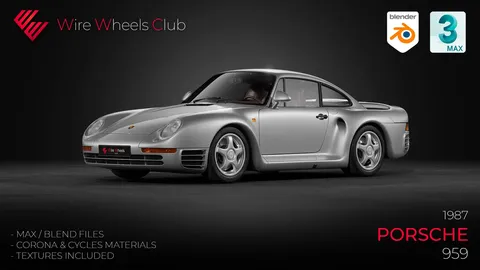 Porsche 959 - Blender 3d models