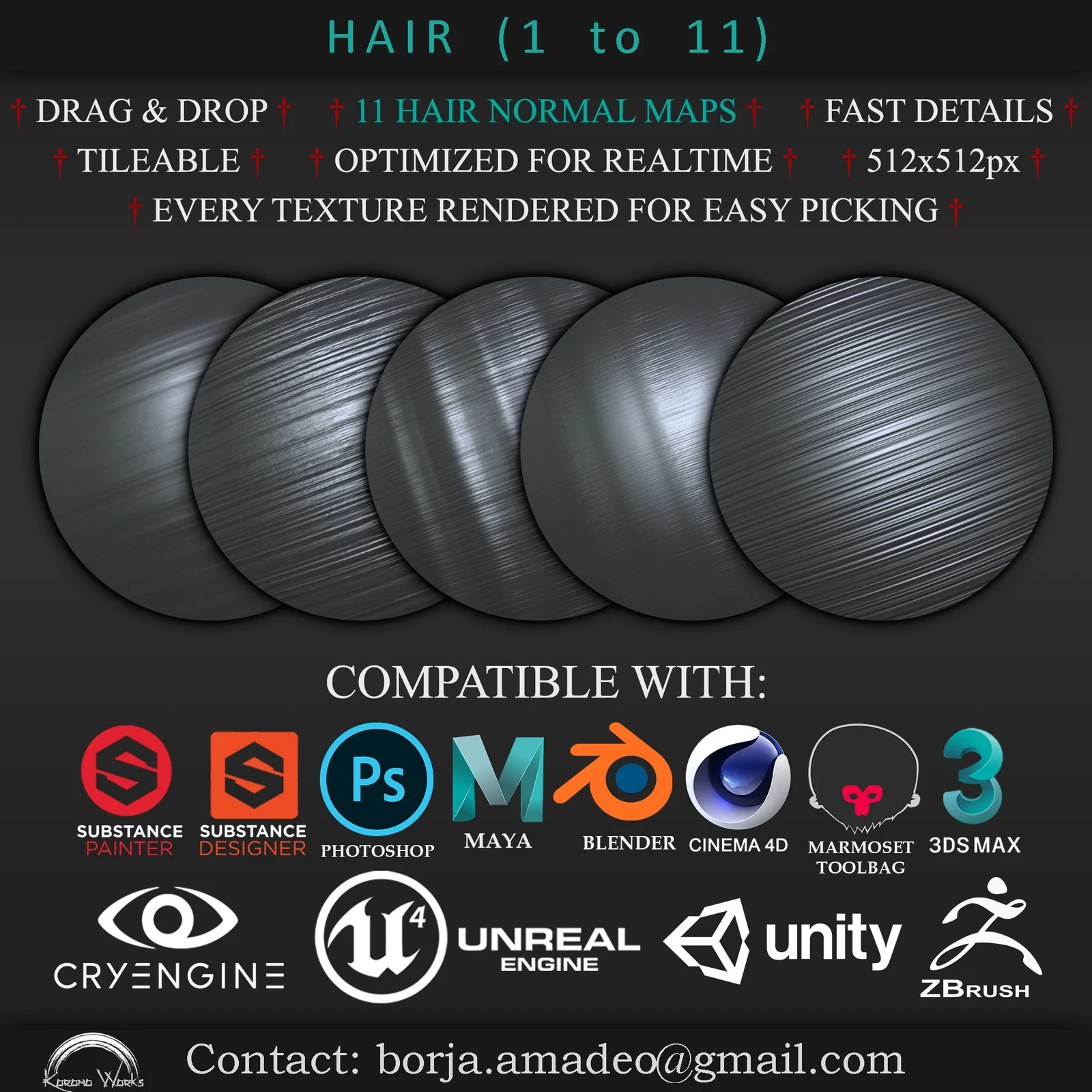 Tileable Hair Normal Maps screenshot 3