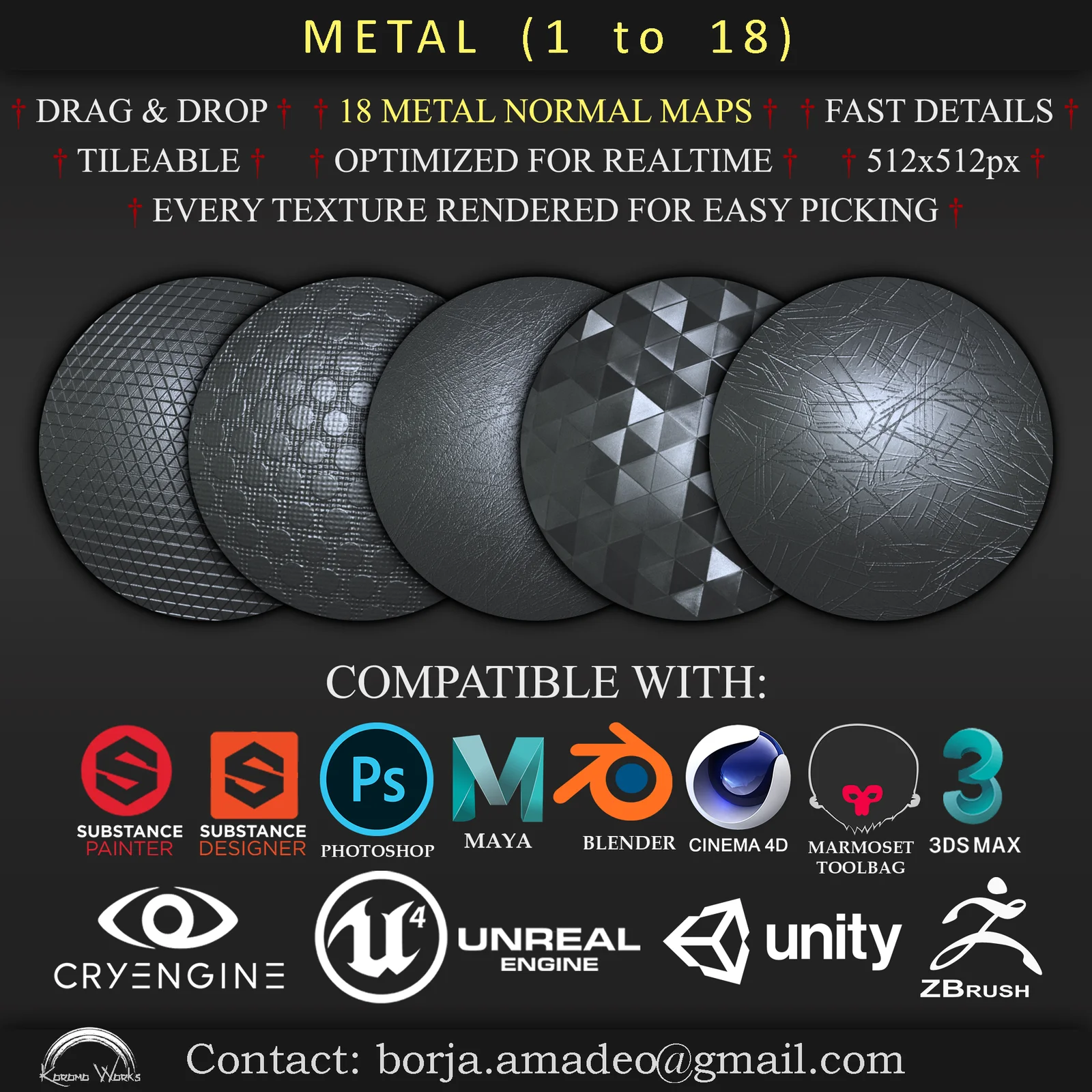 888 Detail Tileable Metal Maps screenshot 3