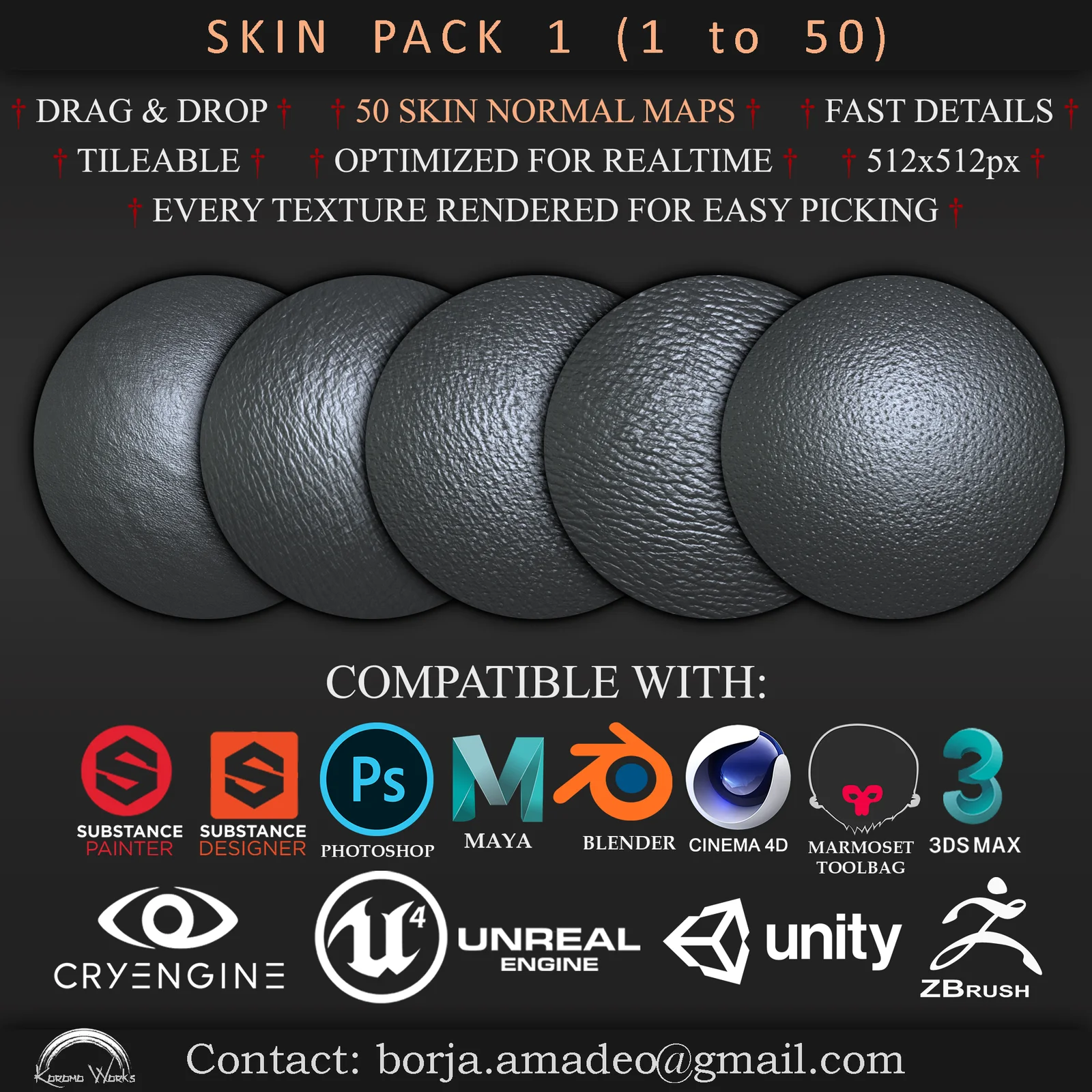 Tileable Skin Normal Maps screenshot 4