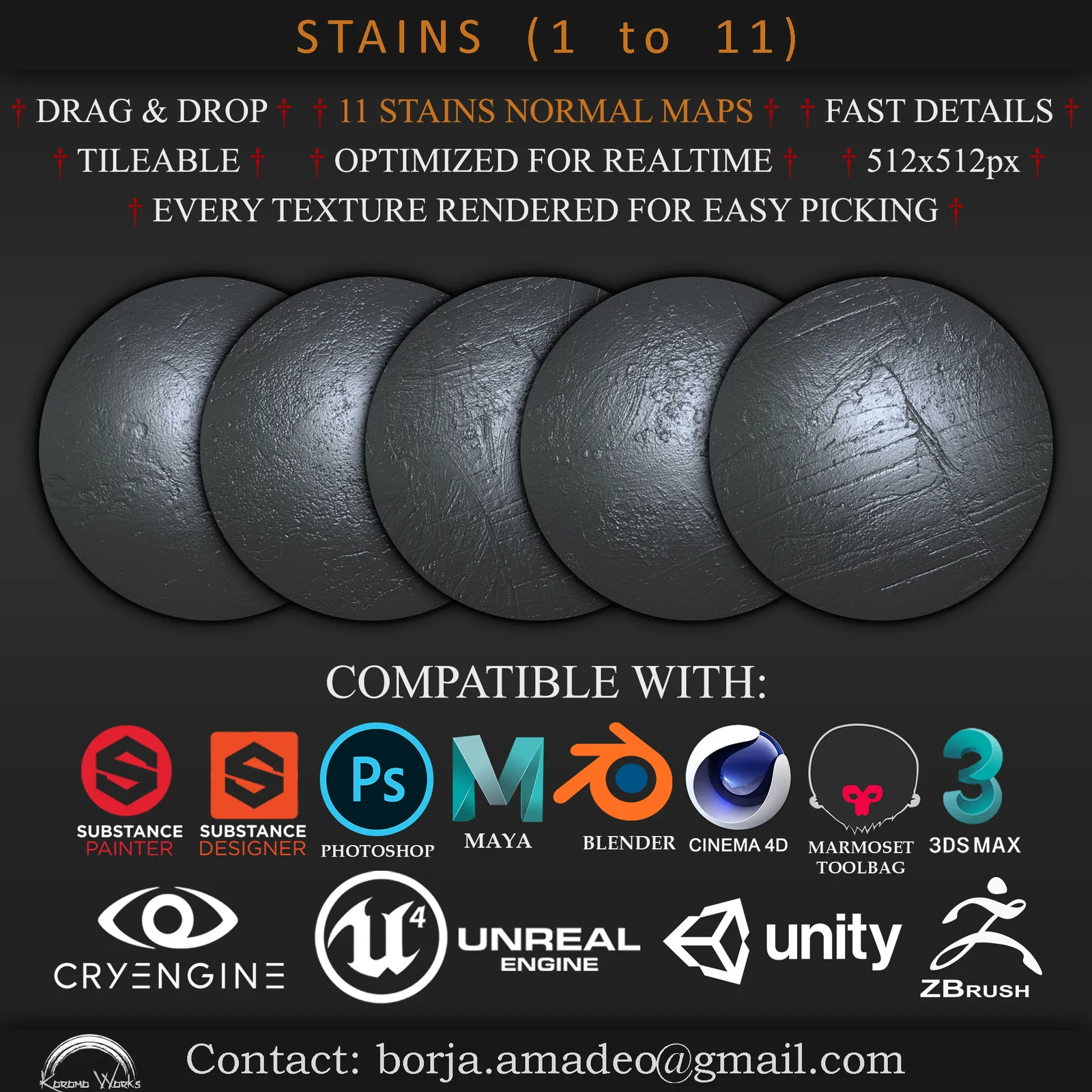 Stains Detail Normal Maps screenshot 3