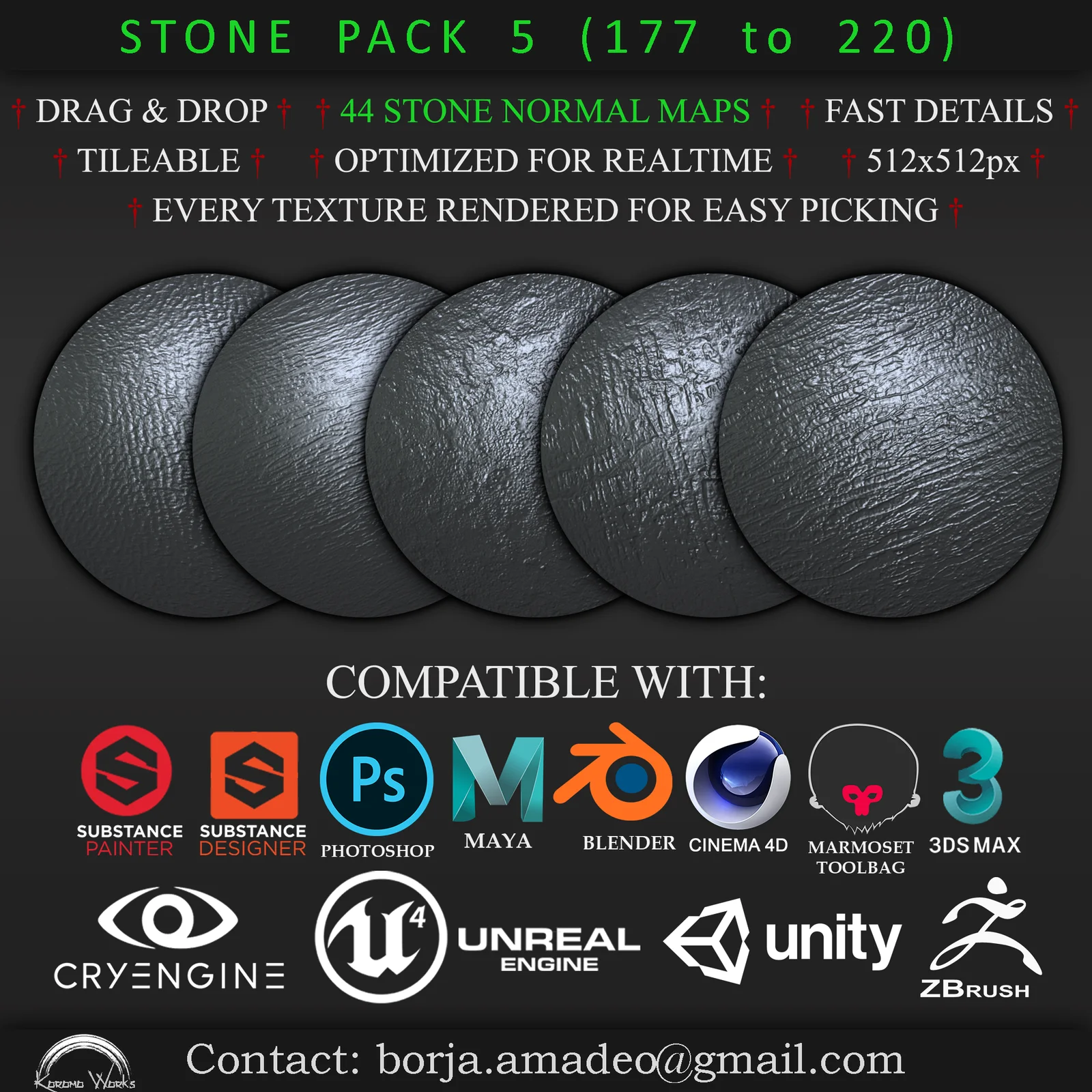 Stone Detail Normal Maps Pack 5 screenshot 4