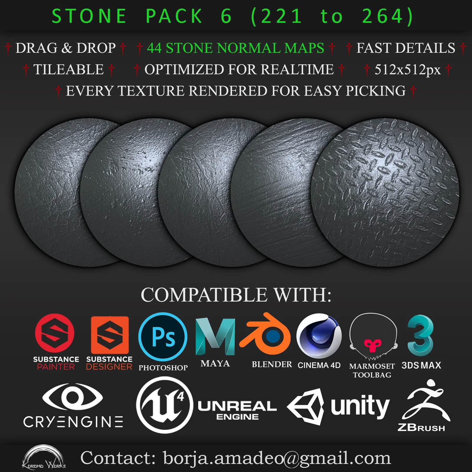 Stone Detail Normal Maps Pack 6 screenshot 4