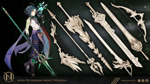 90 Weapons Base Meshes - Blender 3d models