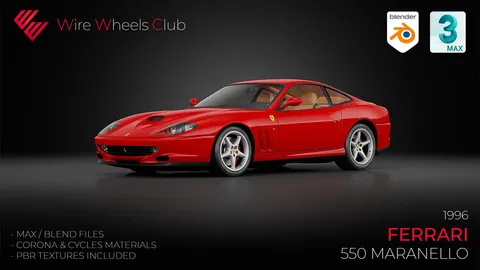 Ferrari 550 Maranello - Blender 3d models