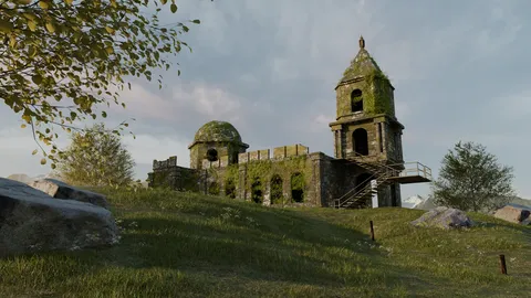 Abandoned Church Environment - Blender scenes